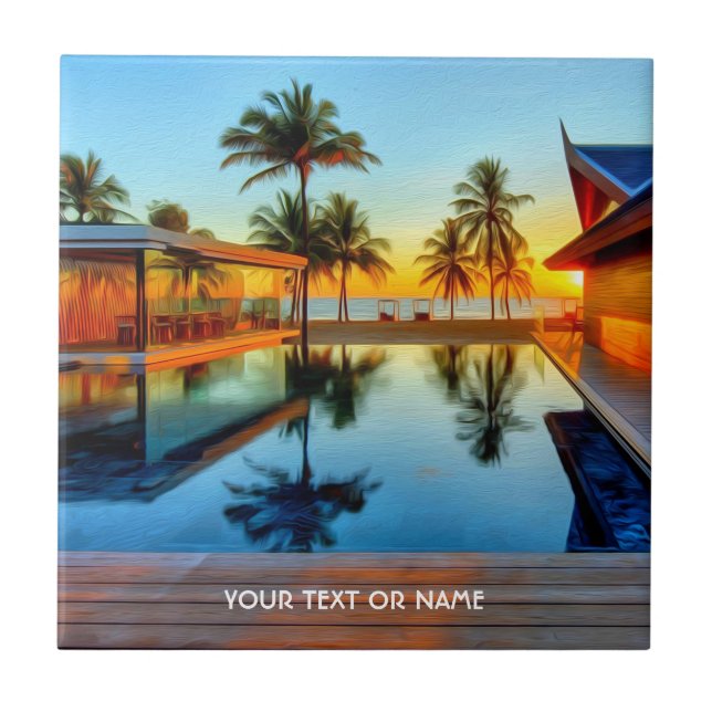 Benutzerdefiniertes Design mit eigenem Text und Ih Fliese (Vorderseite)