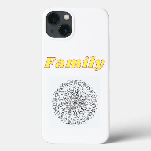 Benutzerdefiniertes Design von Familientext und Bl Case-Mate iPhone Hülle (Rückseite)