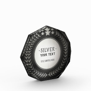 BENUTZERDEFINIERTES DIY-MEDAILLE SILBER Champion E Fotoblock