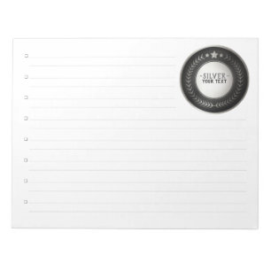 BENUTZERDEFINIERTES DIY-MEDAILLE SILBER Champion E Notizblock