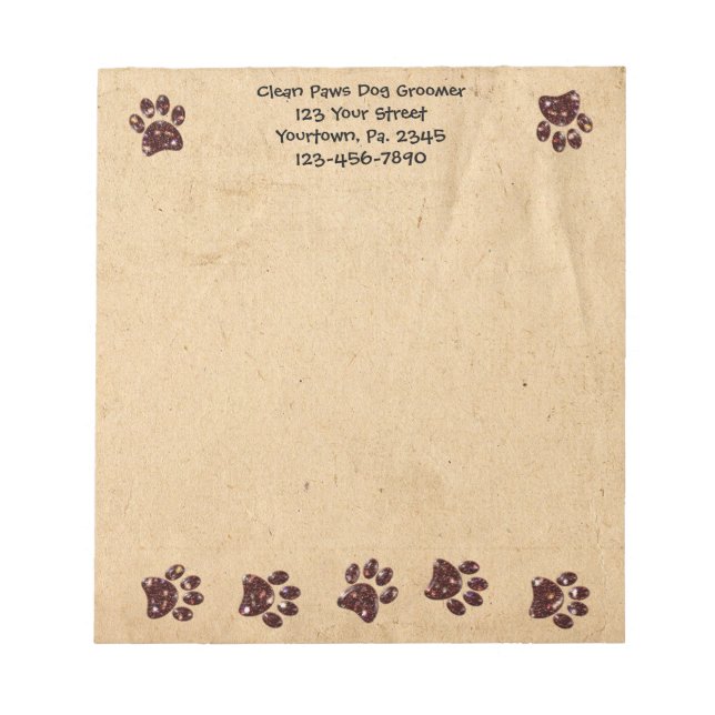 Benutzerdefiniertes Dog Pads Notepad Notizblock (Vorderseite)