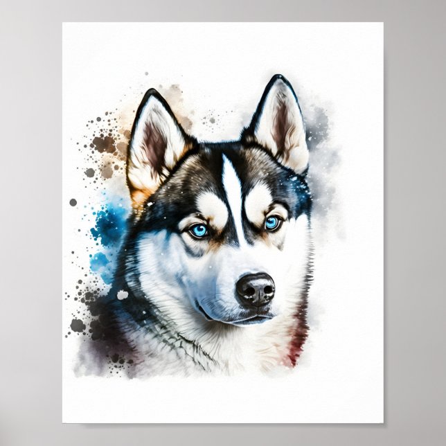 Benutzerdefiniertes Dog-Portrait, Pet-Portrait Poster (Vorne)