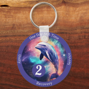 Benutzerdefiniertes Dolphin-Recovery-Meilenstein-G Schlüsselanhänger