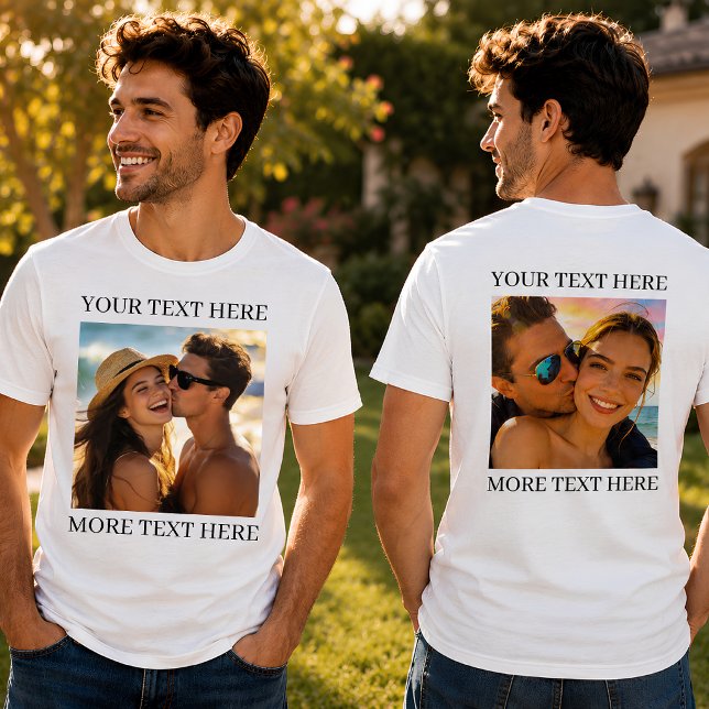 Benutzerdefiniertes doppelseitiges Foto und Text Tri-Blend Shirt (Von Creator hochgeladen)