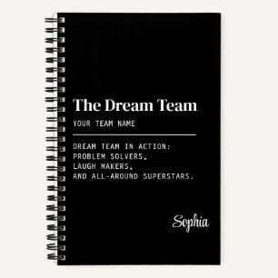 Benutzerdefiniertes Dream Team Corporate-Kollegen- Notizbuch