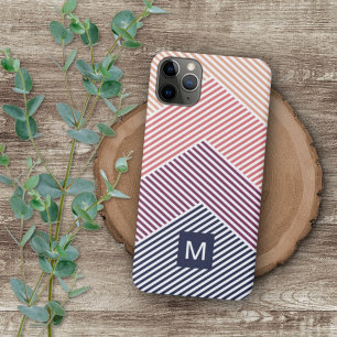 Benutzerdefiniertes Dunkelblau-Magenta-Rot-Orange- iPhone 16 Pro Max Hülle