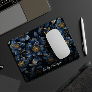 Benutzerdefiniertes dunkelblaues und goldenes, mel mousepad