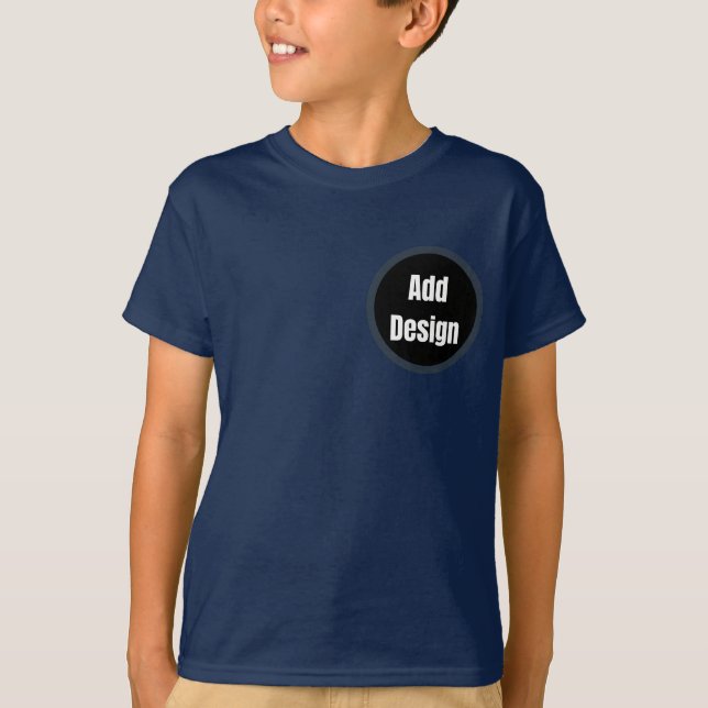Benutzerdefiniertes dunkelgraues Design Foto oder  T-Shirt (Vorderseite)