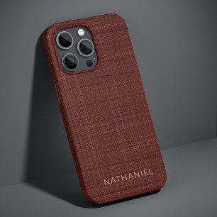 Benutzerdefiniertes dunkles Burgunderrot-Weinrot-T iPhone 16 Pro Max Hülle