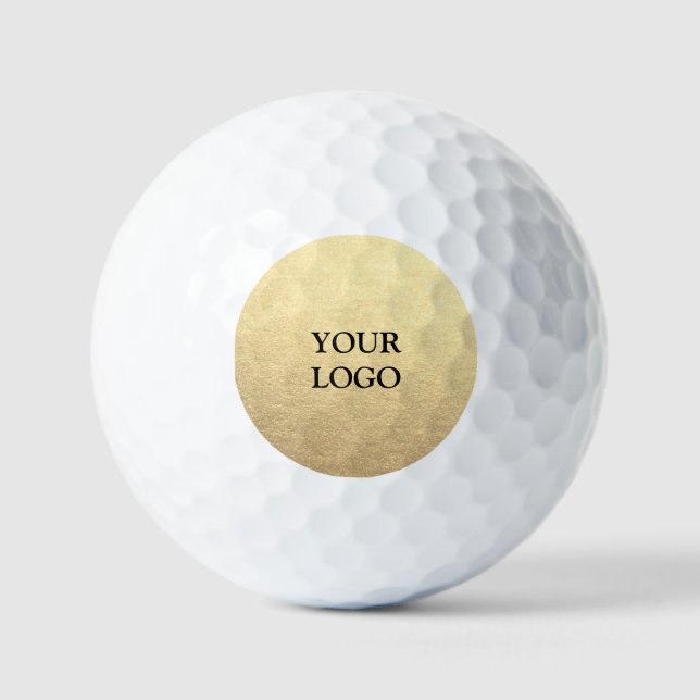 Benutzerdefiniertes einfaches Clean Gold Business  Golfball (Vorderseite)
