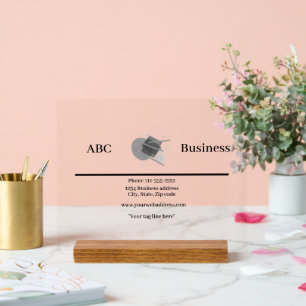 Benutzerdefiniertes einfaches Design mit Logo Acrylschild