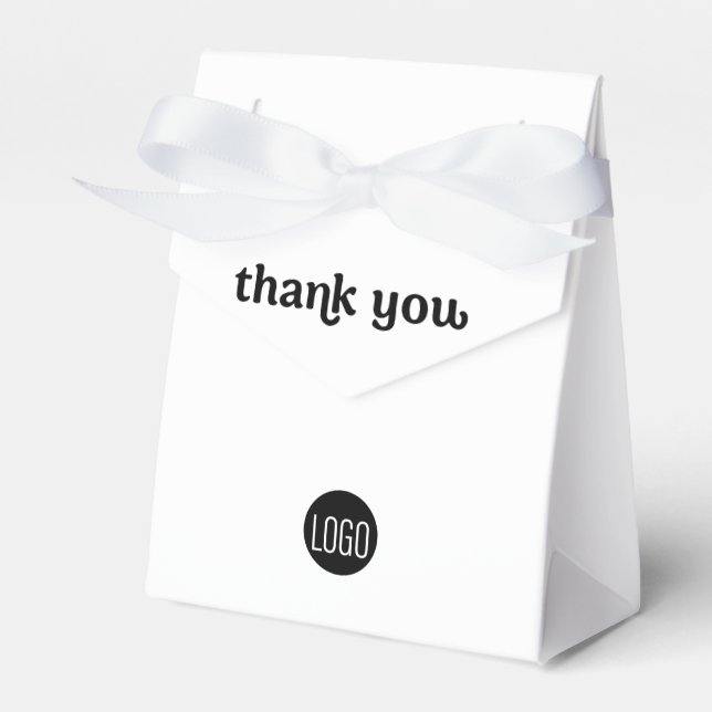 Benutzerdefiniertes einfaches Firmenlogo Danke QR- Geschenkschachtel (Vorderseite)