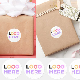 Benutzerdefiniertes einfaches Firmenlogo hier | El Runder Aufkleber