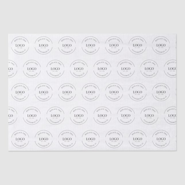 Benutzerdefiniertes einfaches Firmenlogo Seidenpapier (Vorderseite)