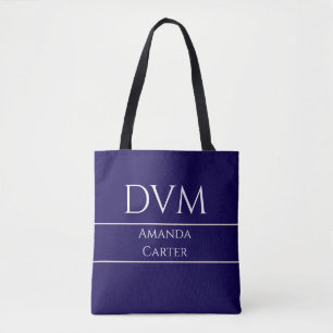 Benutzerdefiniertes einfaches modernes blaues DVM Tasche