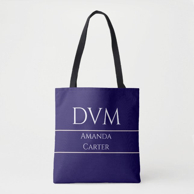 Benutzerdefiniertes einfaches modernes blaues DVM Tasche (Vorderseite)