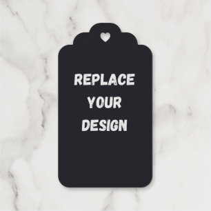Benutzerdefiniertes einfaches schwarzes Design Fot Geschenkanhänger