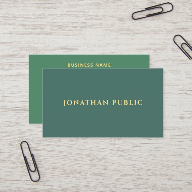 Benutzerdefiniertes einfaches Template Eleganter M Visitenkarte (Vorderseite/Rückseite Beispiel)