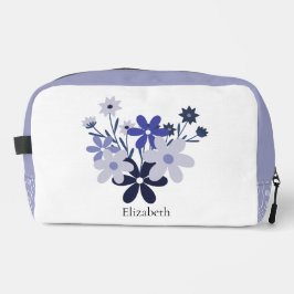 Benutzerdefiniertes elegantes Blumenmuster Lila Vi Waschbeutel