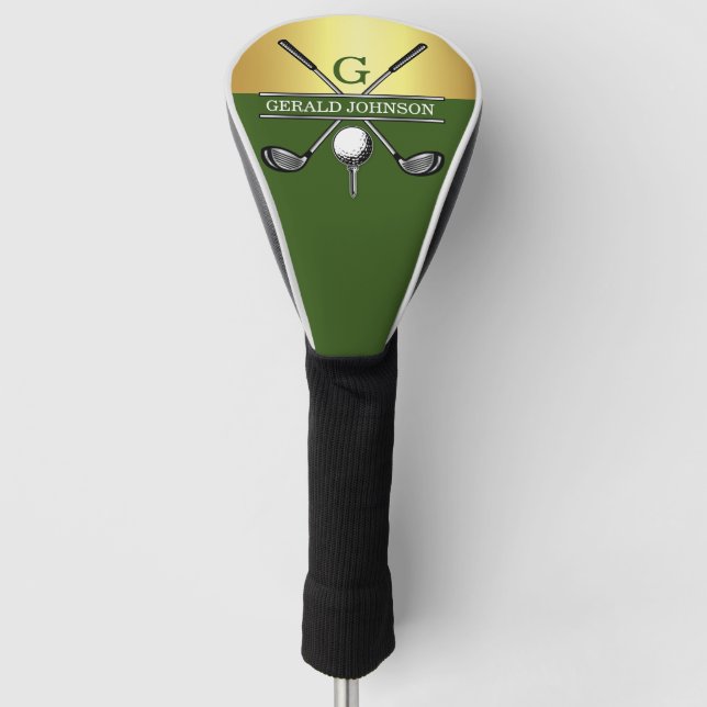Benutzerdefiniertes elegantes Golf Monogram Design Headcover (Vorderseite)