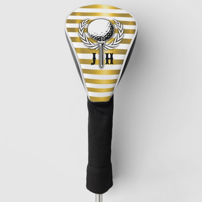 Benutzerdefiniertes elegantes Golf Monogram Design Headcover (Vorderseite)