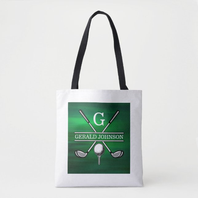 Benutzerdefiniertes elegantes Golf Monogram Design Tasche (Vorderseite)
