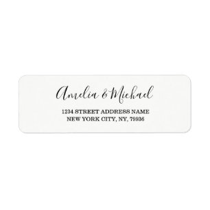 Benutzerdefiniertes elegantes Hochzeit-Adresse-Eti
