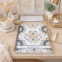 Benutzerdefiniertes Elegantes Mandala Gold Navy