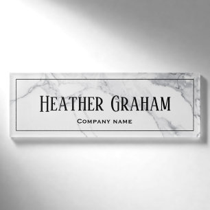 Benutzerdefiniertes elegantes Marmordesign Namenschild