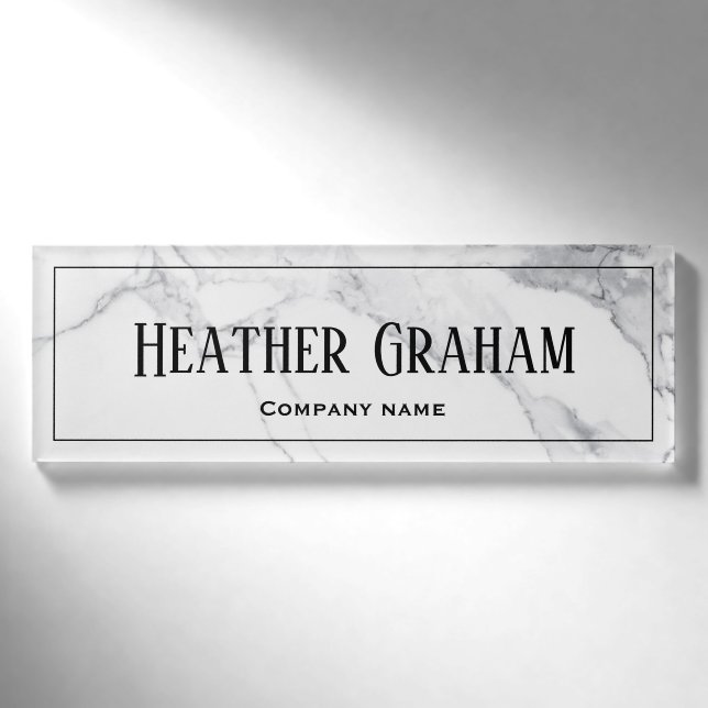 Benutzerdefiniertes elegantes Marmordesign Namenschild (Vorderseite)