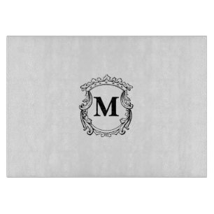 Benutzerdefiniertes elegantes Monogrammwappen Schneidebrett