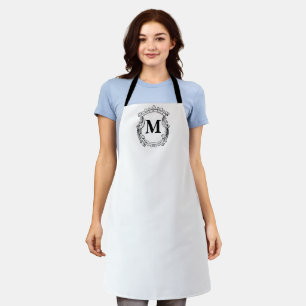 Benutzerdefiniertes elegantes Monogrammwappen Schürze