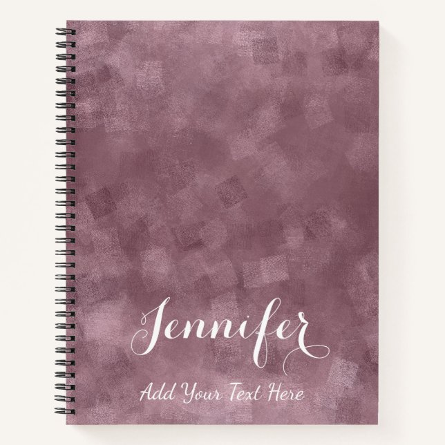 Benutzerdefiniertes elegantes Rose-Gold-Farbvorlag Notizbuch (Vorderseite)
