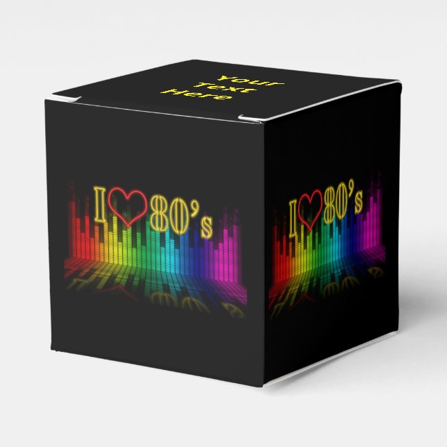 Benutzerdefiniertes Equalizer-Party von Retro 80 Geschenkschachtel (Vorderseite)