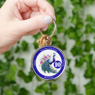 Benutzerdefiniertes Erholungsmeilenstein-Geschenk  Schlüsselanhänger
