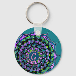 Benutzerdefiniertes erstes Mandala-Design Schlüsselanhänger