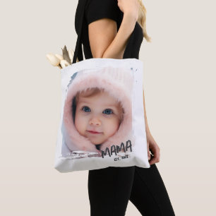 Benutzerdefiniertes Etabliertes Foto Mama Tasche