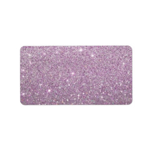 Benutzerdefiniertes Etikett - Lila Glit Fab Adressaufkleber