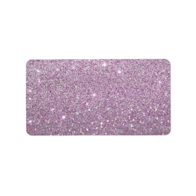 Benutzerdefiniertes Etikett - Lila Glit Fab Adressaufkleber (Vorne)