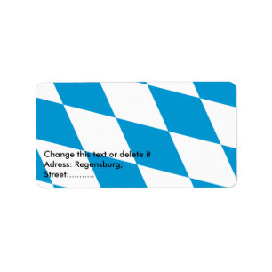 Benutzerdefiniertes Etikett mit bayerischer Flagge Adressaufkleber