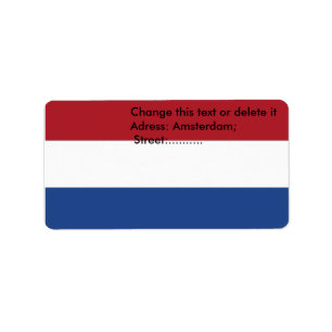 Benutzerdefiniertes Etikett mit der Flagge der Nie Adressaufkleber