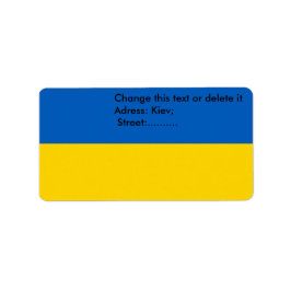 Benutzerdefiniertes Etikett mit der Flagge der Ukr Adressaufkleber