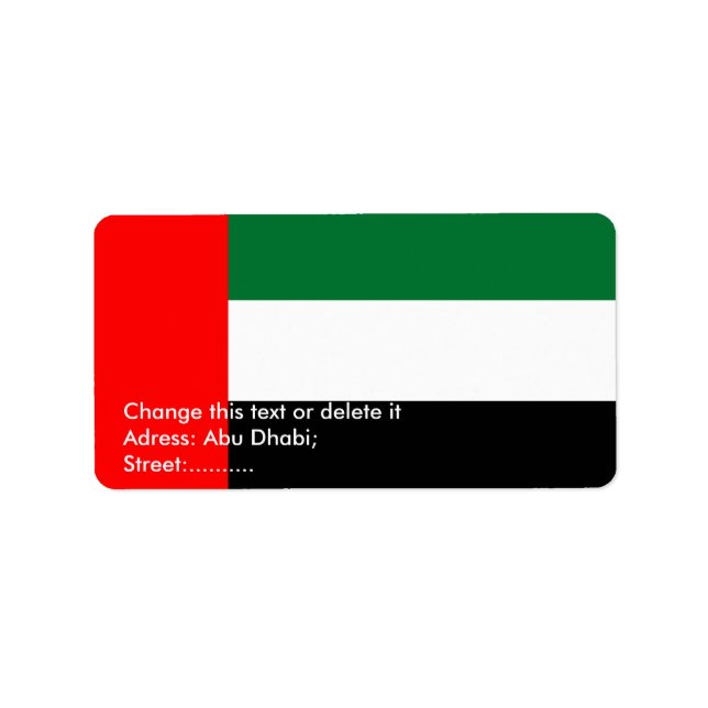 Benutzerdefiniertes Etikett mit der Flagge der Ver Adressaufkleber (Vorne)