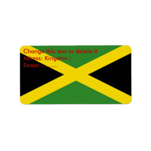Benutzerdefiniertes Etikett mit der Flagge Jamaika Adressaufkleber