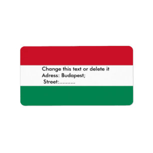 Benutzerdefiniertes Etikett mit Flagge Ungarns Adressaufkleber