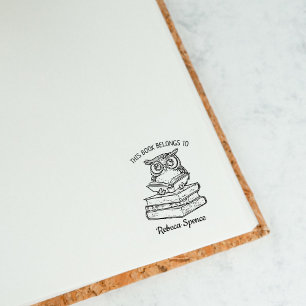 Benutzerdefiniertes Eulen-Exlibris Gummistempel