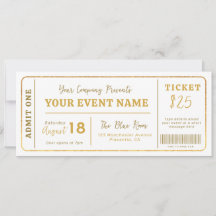 Benutzerdefiniertes Event-Ticket, Konzert-Fake-Tic