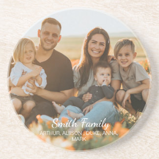 Benutzerdefiniertes familiäres Foto mit individuel Getränkeuntersetzer