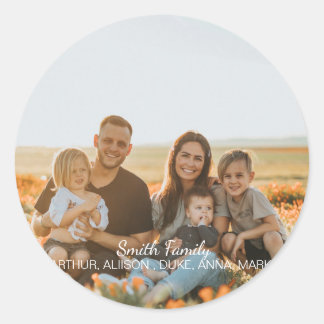 Benutzerdefiniertes familiäres Foto mit individuel Runder Aufkleber