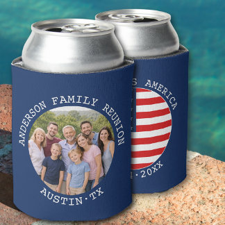 Benutzerdefiniertes Familienfoto Amerikanische Fla Dosenkühler